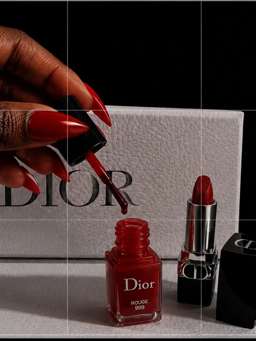 Christian Dior VIP Rouge 999 Travel Coffret Gift Set Mirror‎ Tag Lipstick NIB